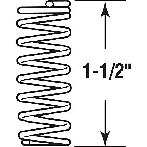 Prime-Line SP 9727 Compression Spring, Spring Steel Construction, Nickel-Plated Finish, 0.041 GA x 5/8 In. x 1-1/2 In. (2 Pack) - color: Nickel, size: 5/8 in. x 1-1/2 in.