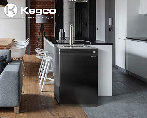 Kegco HBK309B-1 Keg Dispenser, Black - color: Black, size: 1 Tap