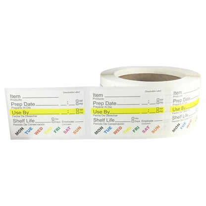 InStockLabels Dissolvable Food Labels - 2” x 3” (2500 Labels) - Rotation Food Stickers for Kitchen & Restaurant Supplies - Ideal for Jar, Containers and Freezer Storage, Kitchen Stickers
