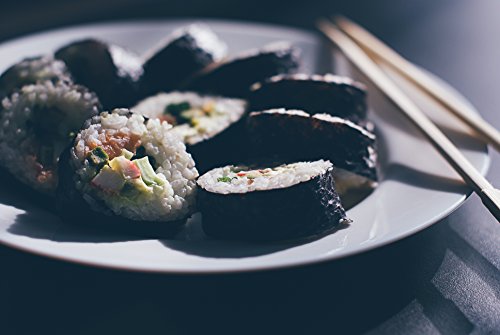 BambooMN 6X Natural Bamboo Sushi Making Rolling Mats 9.5" x 9.5", 100% Bamboo Mats - color: Natural, size: 9 Inch x 9 Inch