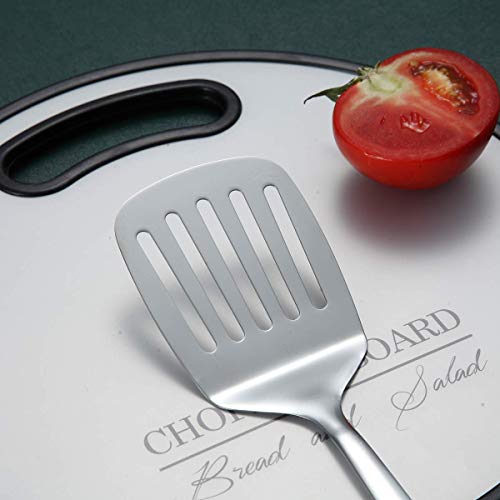 Stainless Steel Spatulas, Berglander Slotted Turner, Metal Turner For Cooking, Kitchen For Nonstick Cookware, Barbecue Spatulas, Dishwasher Safe, Easy to Clean - size: E. Slotted Turner