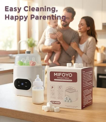 150PCS Baby Bottle Washer Detergent Tablets, Detergent Soap Tablets for All Brands Momcozy Baby Brezza Papablic Bottle Washers, Bottle Cleaning Tablets, Bottle Washer Tablets, 30 Count per Bag