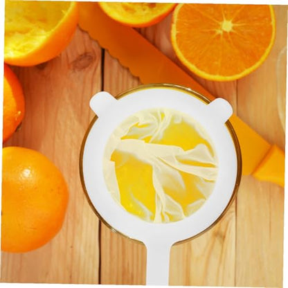 Uonlytech 2pcs Fine Mesh Strainer Filter for Kitchen Juice and Soy Milk, Plastic Food Sieve with Double Handle, Reusable Honey and Coffee Juice Filter for Home Cooking