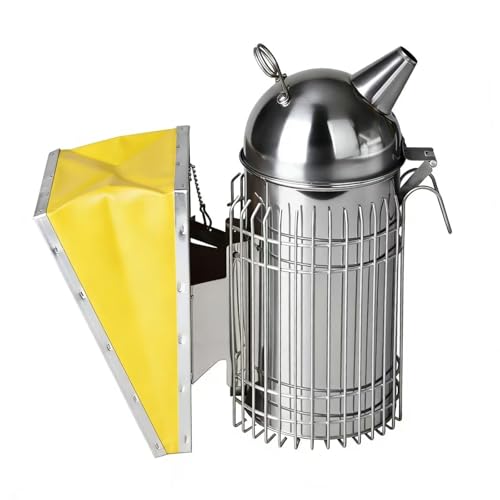 Cute Bear-Shaped Domed Bee Smoker | Sustained Burning for 30-50 Hive Inspections, 4x11" Stainless Steel Beekeeping Tool