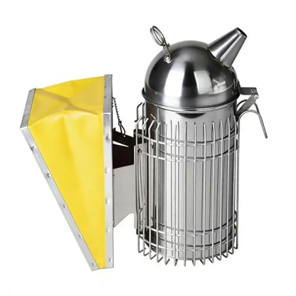 Cute Bear-Shaped Domed Bee Smoker | Sustained Burning for 30-50 Hive Inspections, 4x11" Stainless Steel Beekeeping Tool