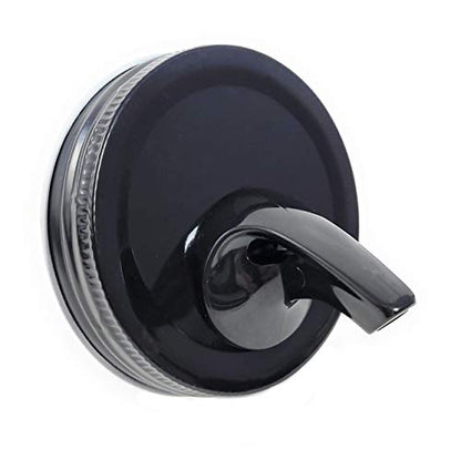 Black - Mason Jar Pour Spout - Regular Mouth - For Moonshine And Whiskey - Made 100% In The USA. Free Flow Mason Jar Spouts That Don't Leak. No Cracks, Just A Perfect Pour Everytime. 2 Pack - size: Black - Regular Mouth