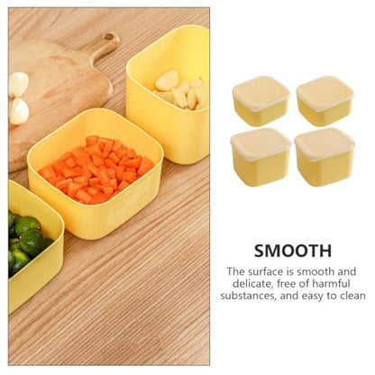 SHERCHPRY 4pcs Cheese Storage Boxes Set for Refrigerator, Airtight Sliced Cheese Keeper Containers with Lids, Household Kitchen Food Storage Organizers, Multi-size (large Small)