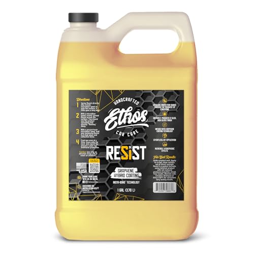Ethos RESIST Graphene Spray Coating for Cars – Graphene Ceramic Coating Spray, Extreme Hydrophobic Protection, Gloss Enhancement, Ceramic Coating for Cars (Gallon) - color: Gallon