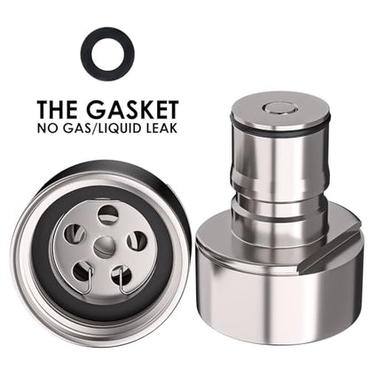 Stainless Steel Keg Coupler Adapter, Ball Lock Disconnect Fitting, Silver - color: replacement accessories 2