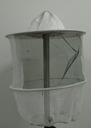 Beekeeper Veil White hat Round top w/Elastic Under arm Straps