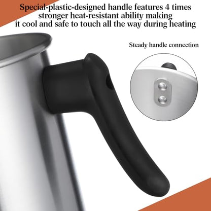 Ziliny 6 Pcs Candle Making Pouring Pot Wax Pouring Pitcher with Dripless Spout and Heat Resisting Handle Aluminum Wax Melter for Christmas DIY Candle Making Kits Gift (3 L) - size: 3 L