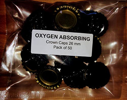 Priming Sugar 5 oz. and 50 Black Oxygen Absorbing Bottle Caps
