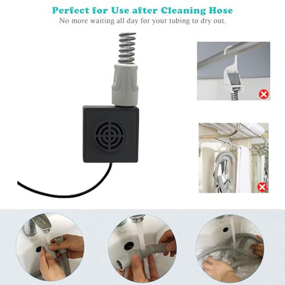 CPAP Hose Dryer for Universal 22mm Tubing, CPAP Tube Cleaner Blower Fan for Resmed Airsense Tubes, Easy to Use and Make Hoses Drying Quick, CPAP BIPAP Cleaning Supplies Kit - color: Black