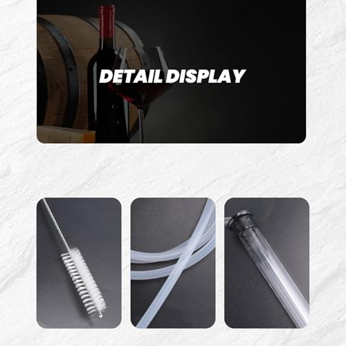 3/8In Auto Siphon Set Kit with Clamp 6.5' Ft Hose Bottling Siphoning Set Kit with Food Grade Free Plastic Tubing for Beer