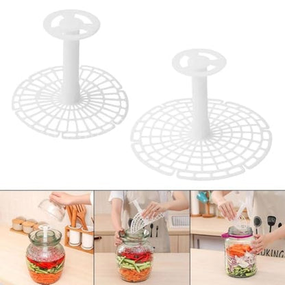 Pickle Jar Press Plate Fermentation Jar Pressure Device Weights Fermentation Kit Jar Pressure Net with Handle Homemade Kimchi Kitchen Tool(S) - size: Small