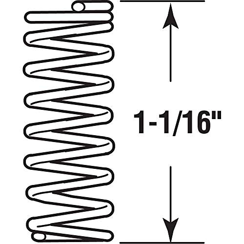 Prime-Line SP 9721 Compression Spring, Spring Steel Construction, Nickel-Plated Finish, 0.041 GA x 7/16 In. x 1-1/8 In. (4 Pack) - color: Nickel, size: 7/16 in. x 1-1/8 in.