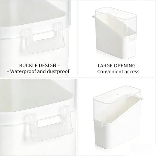 Cheese Slice Container Set 2Pcs, Fridge Storage Box Set, Stackable Design and Clear Lid for Box, Cheese, Tea Bags and Spices