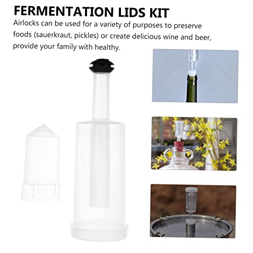 Alipis 3-Piece Silicone One-Way Valve Stopper Set for Home Brewing Fermentation and Wine Making Easy to Use for Beer and Wine Preservation