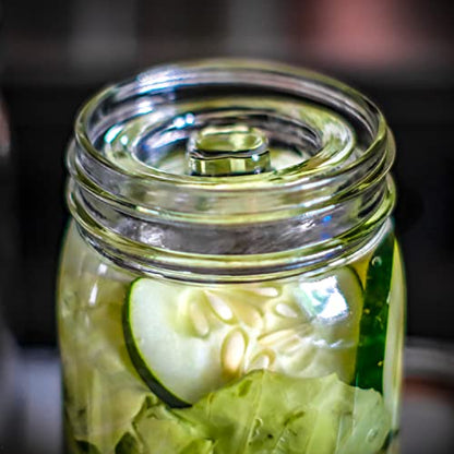 Trademark Innovations Glass Fermentation Pickling Jar Weights, Flower Grip Style (Set of 6) - style: Flower Grip