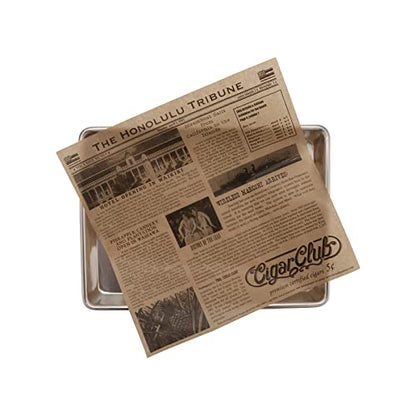 G.E.T. 4-TH1700 12" x 12" Brown Food-Safe Hawaii Newsprint Liner (Pack of 1000) - color: Hawaii Newsprint, size: 12" x 12", style: 1000 Sheets