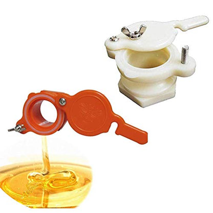 Honey Gate Valve 2pcs Extractor Tap for Honey Bucket Spout Beekeeping Honeycomb Bottling Tools