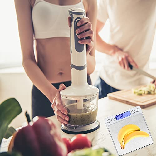 Kitchen Scale, LZPGITGD Digital Food Scale Weight Grams and OZ for Cooking Baking, Coffee, Loss Dieting, Jewelry and Meal Prep, 2 Trays, LCD, Auto Off, Tare Function, Stainless Steel(500g/0.01g) - size: 500g/0.01g