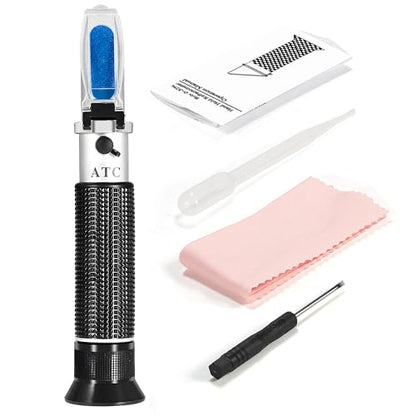 Handheld Alcohol Refractometer,V·RESOURCING 0~80% Alcohol Content Measurement Tool Tester for Spirits Distilled Ethanol with Water Like Whiskey, Brandy;Used in Scientific Research, Alcohol Purchase - color: Alcohol Refractometer （0-80%）