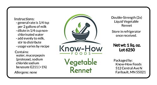 Liquid Vegetable Rennet (2x, double strength) (1 oz.) - size: 1 oz.