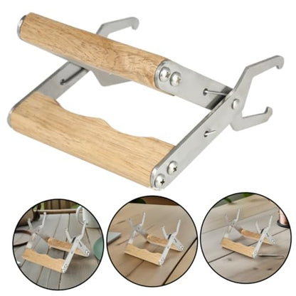 DOITOOL 3pcs Beekeeping Frame Grip Set with Stainless Steel and Wood Construction, Sturdy Hive Frame Holder for Honey Harvesting and Beekeeping, Minimizes Disturbance and Ensures Longterm