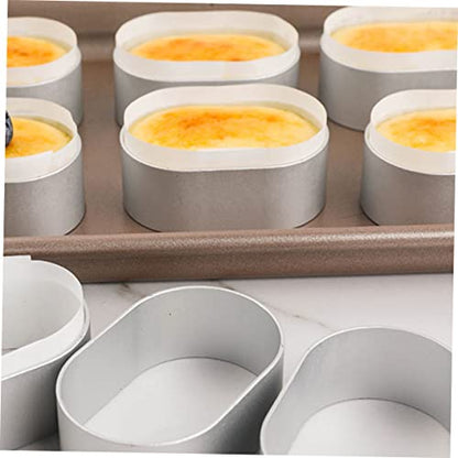 KICHOUSE 10pcs Stainless Steel Cheese Molds for Diy Baking Candy Making Creative Cake Mold for Home Professional Use - color: Silver