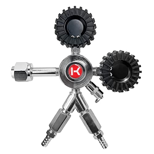 Kegco Premium Commercial Grade Dual Gauge Two Product CO2 Draft Beer Regulator