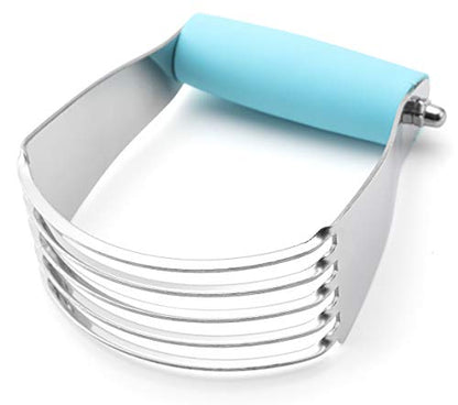 Spring Chef Dough Blender, Top Professional Pastry Cutter, Heavy Duty Baking Tool with Stainless Steel Blades, Medium Size, Aqua Sky - color: Blue (Aqua Sky), size: 3" Medium
