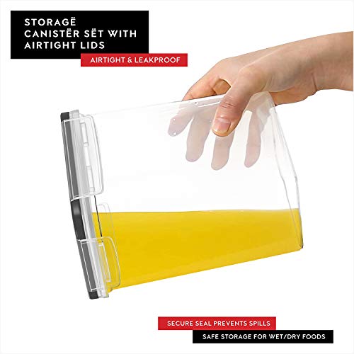 DWËLLZA KITCHEN Airtight Food Storage Container Set - 8 Pieces 1.4L - Plastic BPA Free Kitchen Pantry Storage Containers with Lids - Dishwasher Safe - Include 8 Labels - Keeps Food Fresh & Dry - color: 01 - 1.4L (Set of 8)