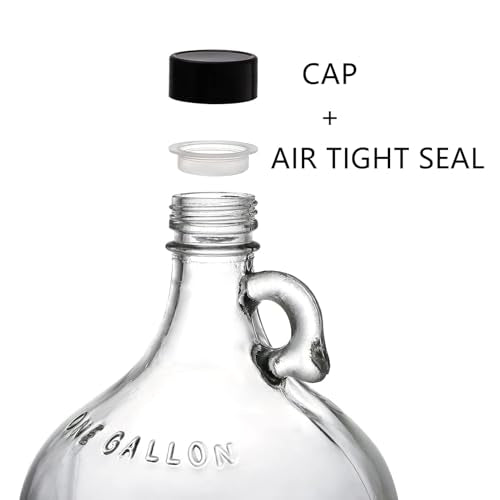 1 Gallon Transparent,Glass Jar with Lid Canning Jars for Kombucha, Fermentation, and Wine Brewing - color: 1 Gallon Transparent