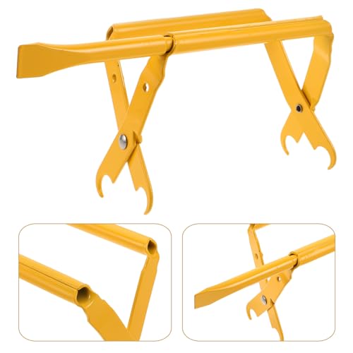 Bee Frame Gripper and Hive Tool Clamp for Beekeeping Supplies, Stainless Steel Yellow Coated Frame Holder for Hive Management and Honeycomb Removal