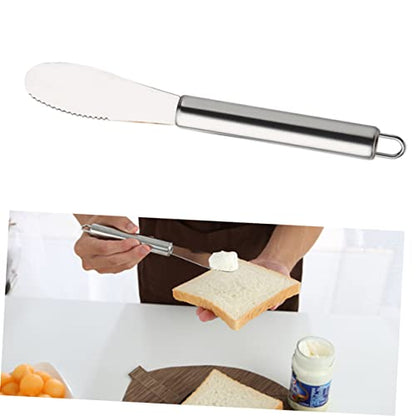ABOOFAN 2Pcs Stainless Steel Butter Spreader and Cream Knife for Cake Cheese Pastry Rust Resistant Construction Easy to Clean Kitchen Gadget for Restaurants and Catering
