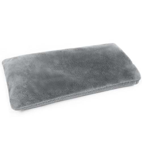 Microwave Heating Pad 6.5 * 12" Microwave Bean Bag Heating Pad for Neck and Shoulders, Moist Heat Pack Pillow Warm Compress for Knee, Muscles, Joints, Abdomen - Dark Gray - color: Dark Gray, size: Rectangle Pad - 6.5*12"