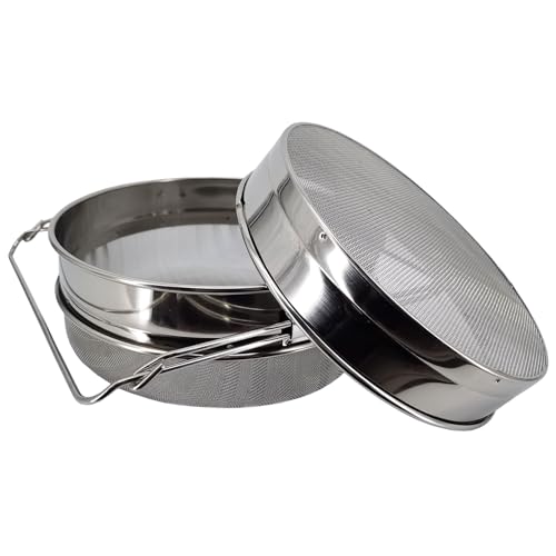 Stainless Steel Double Sieve Honey Strainer Filter for 5 Gallon Buckets Honey Extractor Equipment