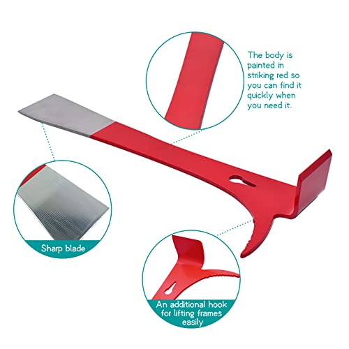 3 in 1 Stainless Steel Bee Hive Tool with J Hook, 1 Pcs Bee Hive Scraper for Lifting Frames Beekeeping Tools Bee Hive Box Scraper Knife for Beekeepers, Beekeeping Hive Tool Equipment