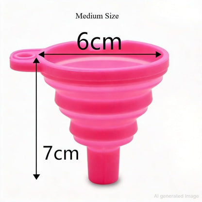 3PCS Kitchen Funnel Set Large Medium Small Silicone Collapsible Funnels | Food Grade Silicone Funnel for Kitchen Use Filling Bottles Liquid Powder Transfer Kitchen Gadgets Accessories - color: blue