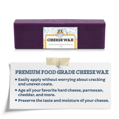 Fermentaholics Food-Grade Premium Cheese Waxes - 1 lb. – Cheesemaking Wax for Hard and Aged Cheeses – Protect and Preserve Your Cheese (1 LB Purple) - color: 1 LB Purple