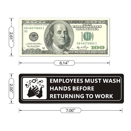 (4 PACK) Wash Rinse Sanitize Sink Labels Signs Stickers with Employees Must Wash Hands Sign, Self-adhesive Waterproof Aluminum Metal Sign for Restaurant Kitchen Sinks (7x2 inch, Black/White) - color: Black/White, size: 7" x 2"