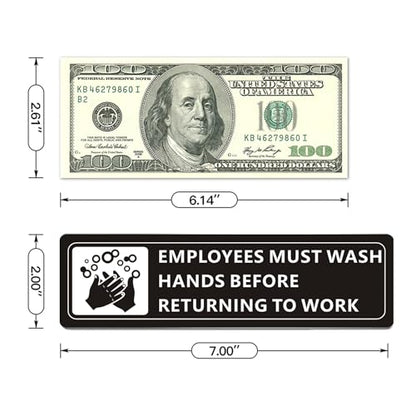 (4 PACK) Wash Rinse Sanitize Sink Labels Signs Stickers with Employees Must Wash Hands Sign, Self-adhesive Waterproof Aluminum Metal Sign for Restaurant Kitchen Sinks (7x2 inch, Black/White) - color: Black/White, size: 7" x 2"