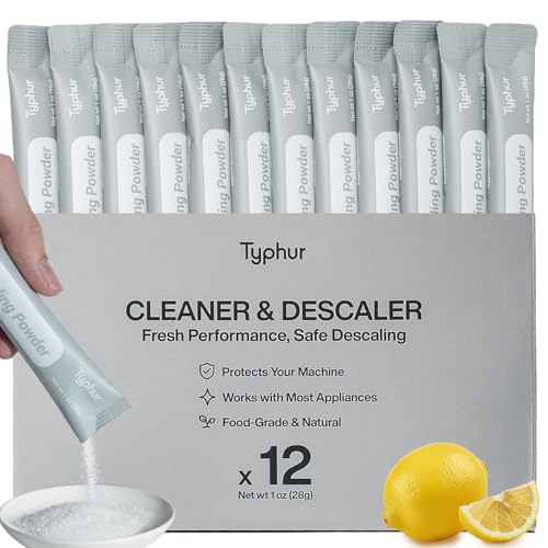 Typhur Ice Maker Cleaner and Descaler, 12 Packs Pure Citric Acid Powder, Universal Descaling Solution Nickel Safe for Countertop Ice Machines, Also Compatible with Coffee Makers and Kettles - size: 12-Pack