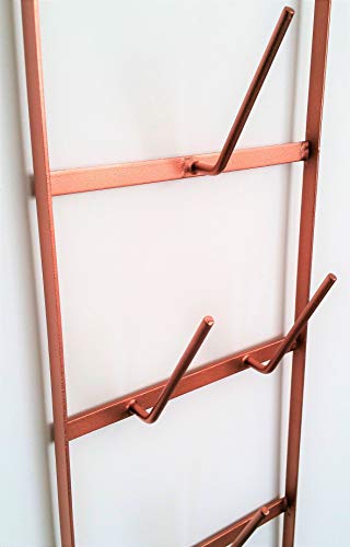 Glory & Grace Rustic Industrial Farmhouse Studio Wall Mount 8 Arm Bottle Tree Glass Drying Mug Dryer Rack (Copper) - color: Copper