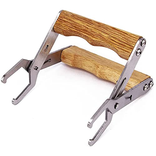 2 Pcs Stainless Steel Bee Hive Frame Puller With Wood Handle, Beekeeper Frame Holder Grip, Gripper Lifter Tool for beekeeping Supplies (Bee Hive Frame Grip) - color: Bee Hive Frame Grip