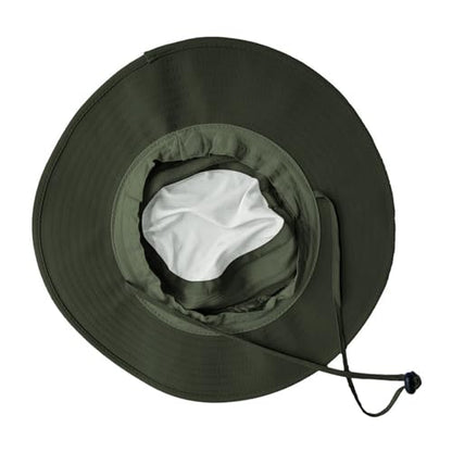 Sun Hats for Men Women Fishing Hat UPF 50+ Breathable Wide Brim Summer UV Protection Hat - color: 1pack-army Green
