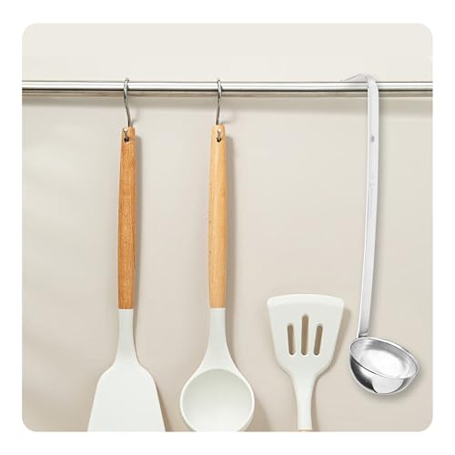 2Pcs 3oz Stainless Steel Soup Ladle, Long Handle Ladles with Pouring Rim for Cooking, Serving Soup, Sauce, Stew, Kitchen - size: 3oz