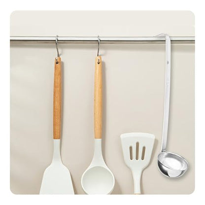 2Pcs 3oz Stainless Steel Soup Ladle, Long Handle Ladles with Pouring Rim for Cooking, Serving Soup, Sauce, Stew, Kitchen - size: 3oz