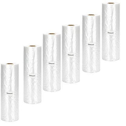 Immuson Food Storage Bag, 12 x 20 Plastic Produce Bag on a Roll Fruits, Vegetable, Bread, Food Storage Clear Bag (6 Rolls-2100 Bags) - size: 6 Rolls-2100 Bags